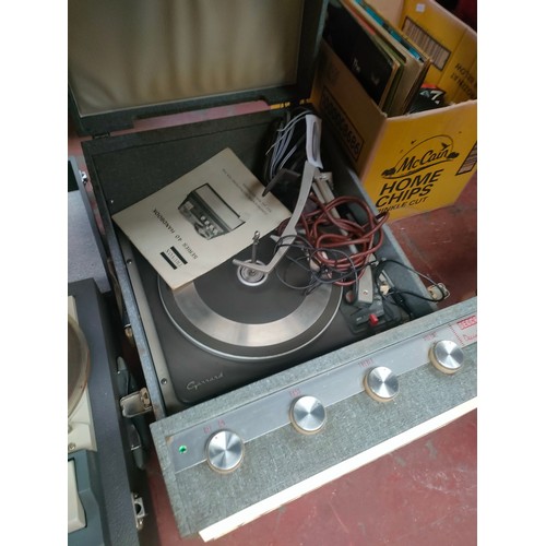 202 - Vintage Reel to Reel with tapes together with turntable and records