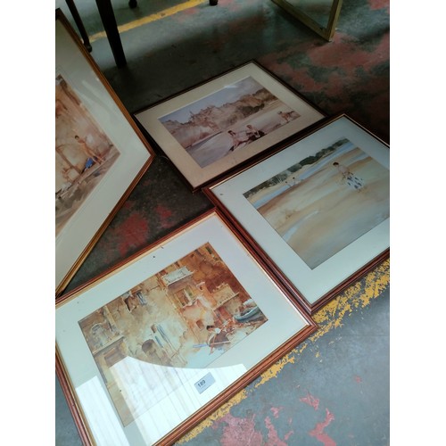 189 - Selection of Russell flint prints.