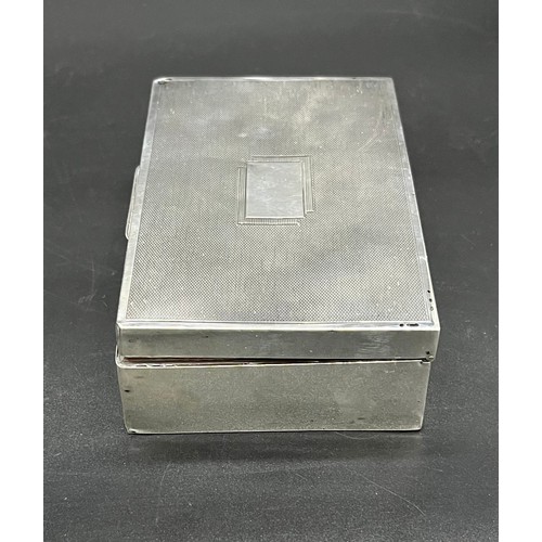 109 - Birmingham silver art deco design cigarette/ jewellery box. [4x14x9xcm] [Signs of damage to corners]