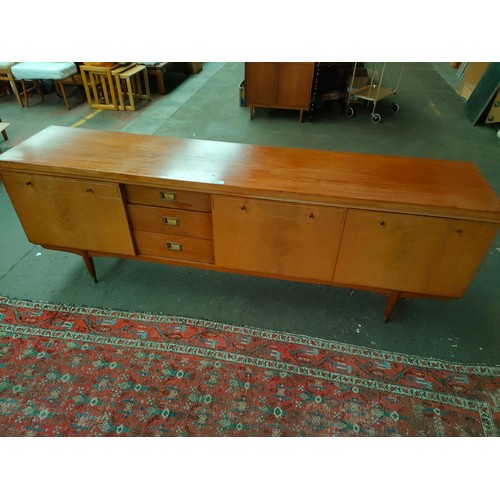 175 - Large Mid century Greaves and Thomas long John sideboard with campaign fitted drawers