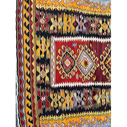 160 - Hand woven Indian Chobi Kiln rug. [154x131xcm] [Wear in areas]