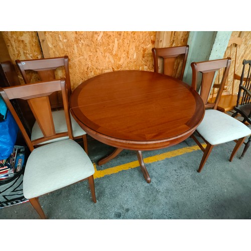 335A - Modern mahogany dinning table with 4 chairs