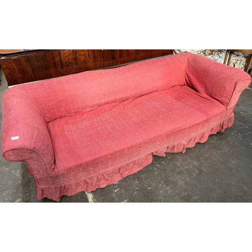 910 - 19th century Chesterfield style three seat sofa. [67x210x90cm]