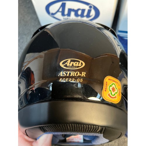 29A - Two Motorcycle Arai Helmets- Astro- R. ECE22-05. Comes with bags and boxes.