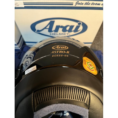 29A - Two Motorcycle Arai Helmets- Astro- R. ECE22-05. Comes with bags and boxes.