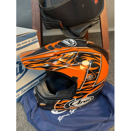 31A - Arai VX-3 Motocross Helmet, Alpinestars body armour top section and Fox Trousers and top.