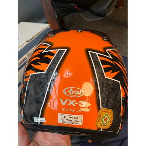 31A - Arai VX-3 Motocross Helmet, Alpinestars body armour top section and Fox Trousers and top.