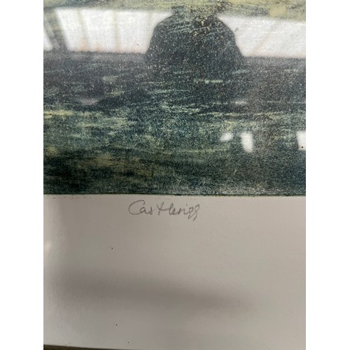 145A - Three various art works to include coloured etching titled 'Castlerigg' signed by the artist. Artist... 