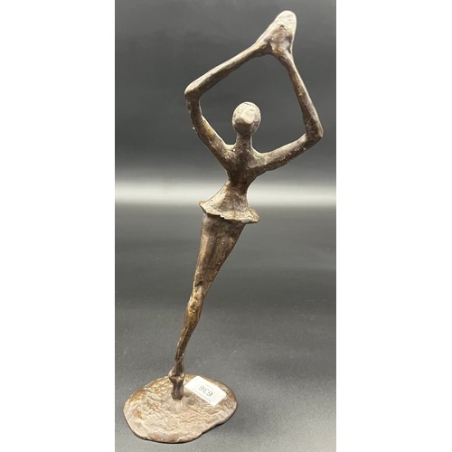 202 - Contemporary solid bronze ballerina figurine sculpture. [35cm high]