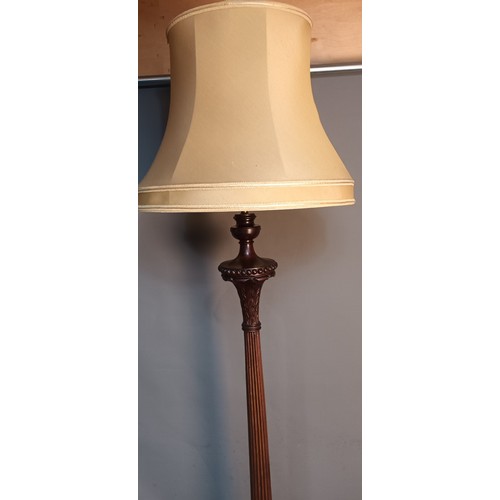 320 - Antique floor standing lamp with shade. [192cm high] [Not tested]