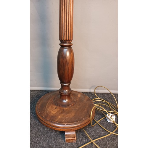 320 - Antique floor standing lamp with shade. [192cm high] [Not tested]