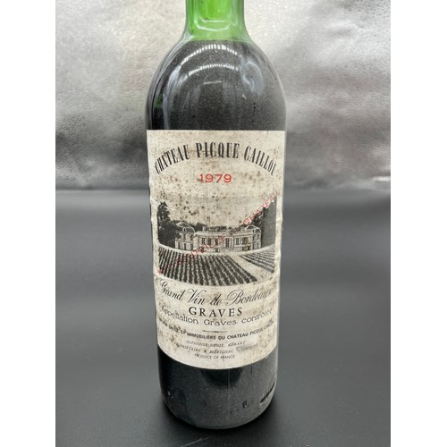 220 - Four Bottlings of Chateau Picque Caillou- 1979. 75cl.