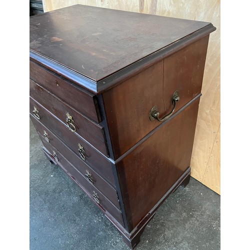 301 - 20th century small chest of drawers, the rectangular top above two short drawers and four long drawe... 