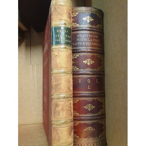 278 - A Collection of various leather-bound historical war books to include British Battles on Land and Se... 