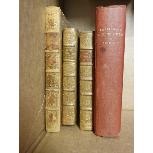 278 - A Collection of various leather-bound historical war books to include British Battles on Land and Se... 