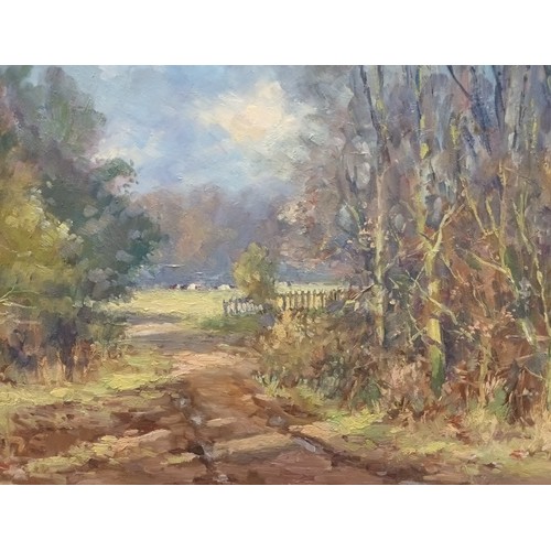 167 - Oil on board depicting a landscape signed JD Henderson
[55x70cm]