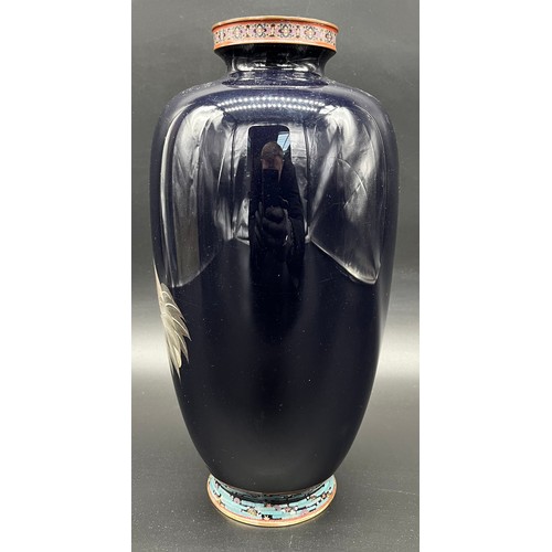 53 - A Japanese Meiji Period [1868-1912] Cloisonne Enamel vase. Possibly by Hayashi Kodenji, late 19th/ e... 