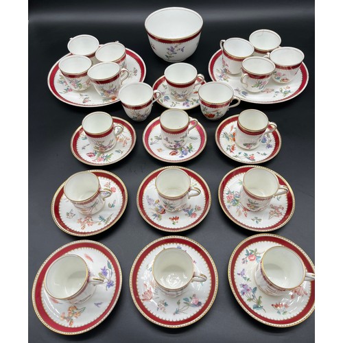 111 - A 33 Piece Copeland floral design tea/ coffee set.