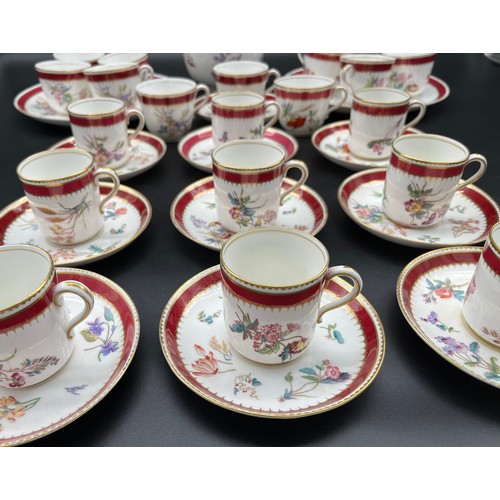 111 - A 33 Piece Copeland floral design tea/ coffee set.