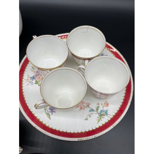 111 - A 33 Piece Copeland floral design tea/ coffee set.