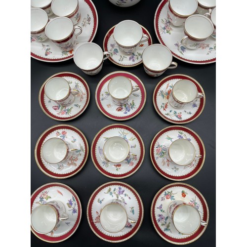 111 - A 33 Piece Copeland floral design tea/ coffee set.