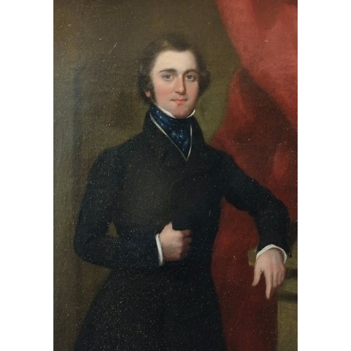 171 - 19th Century gilt framed oil on board portrait of William Wardron Crawford (1824-1848)  [94x74cm]