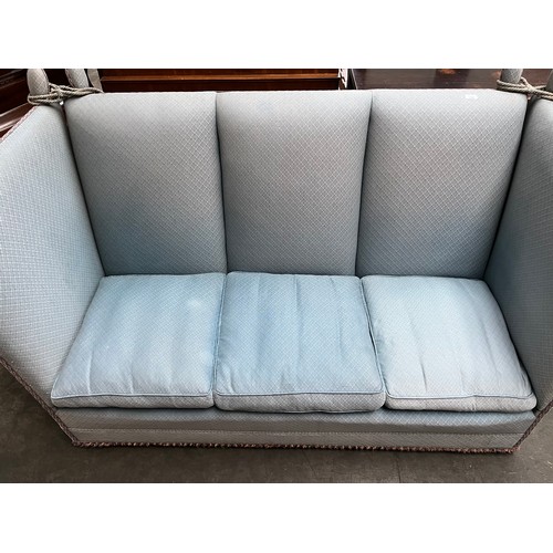 338 - Vintage three seat Knoll drop end sofa. [116x176x84cm]