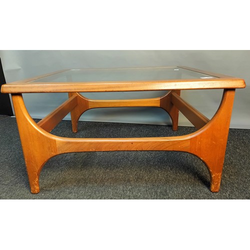 333 - Mid-century teak coffee table [Stateroom][41x75x75cm]