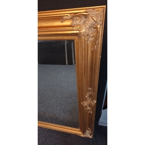 182 - Large gold moulded gilt framed mirror [120x147cm]