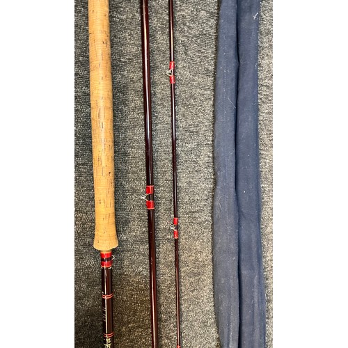 219 - House of Hardy. Hard Bros. No.9 Graphite Salmon Fly De Luxe 13'9' [420cm] Three piece fly rod and ba... 