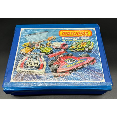 224 - Vintage Matchbox carry case containing 1970's & 80's matchbox vehicles [list of vehicles attached in... 