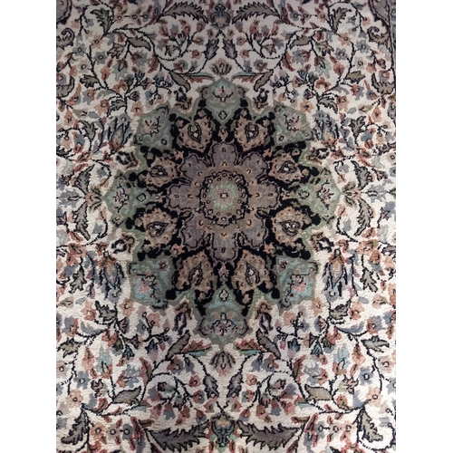 403 - A Wool Rug with Floral design. L 270 X W 148