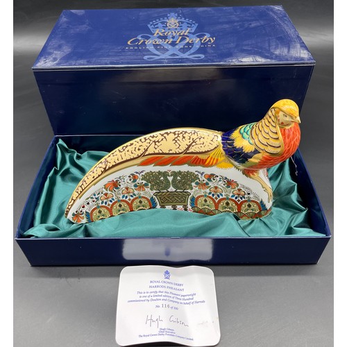 286 - Large Royal Crown Derby Harrods Pheasant, specially commissioned for Harrods. Ltd edition 116/300. C... 