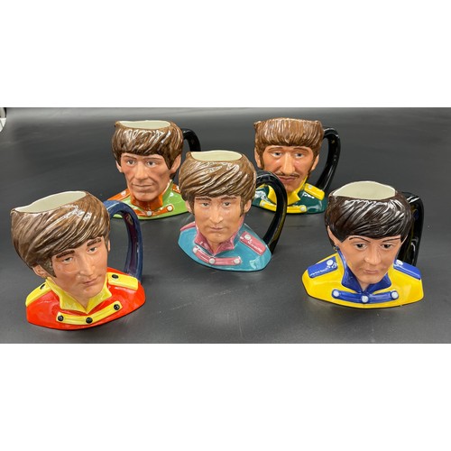 289 - Five Royal Doulton Character Toby jugs 'The Beatles' includes George Harrison, Ringo Starr, John Len... 