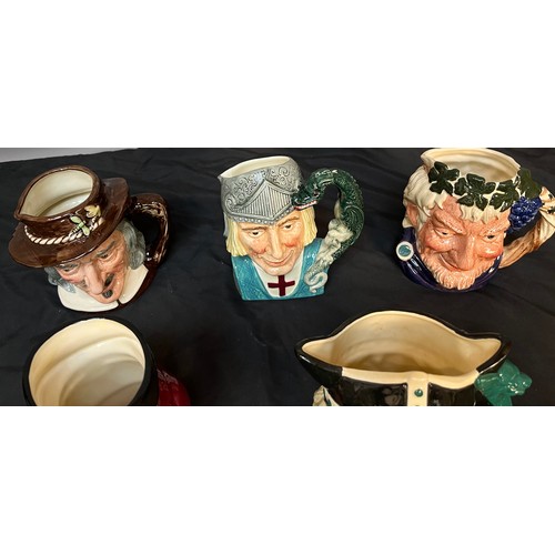 441 - A Lot of five Royal Doulton Large character toby jugs. Includes Viking, The Huntsman, Bacchus, St Ge... 