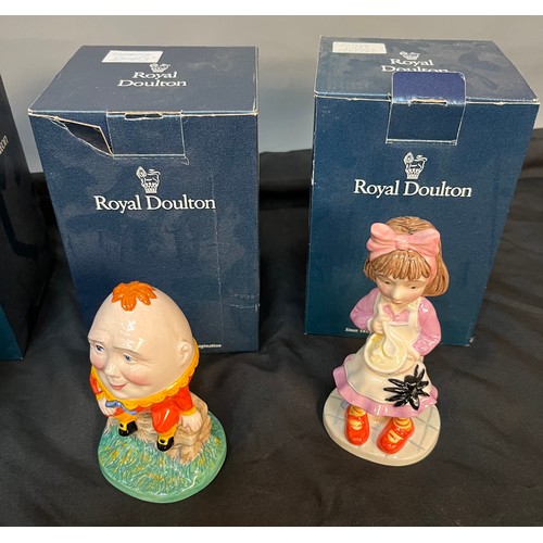 428 - Four various Royal Doulton figures to include Quality Street Couple limited edition, The Cat and the... 