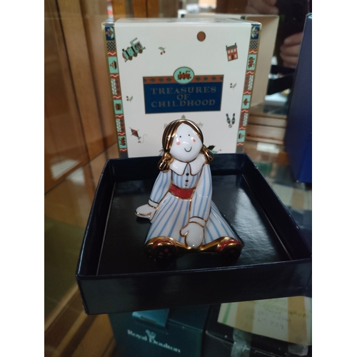 115 - Royal crown Derby doll paperweight with Box