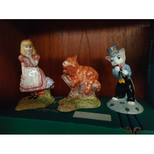 140 - 3 Beswick figures to include Alice in wonderland, Cheshire cat and other