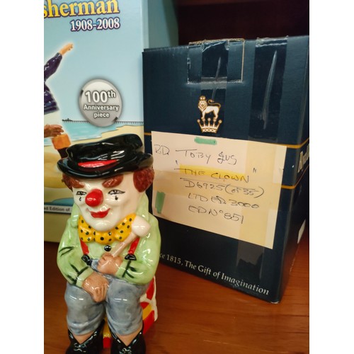 136 - Limited edition Royal Doulton figure The jolly fisherman with box together with Small Royal Doulton ... 