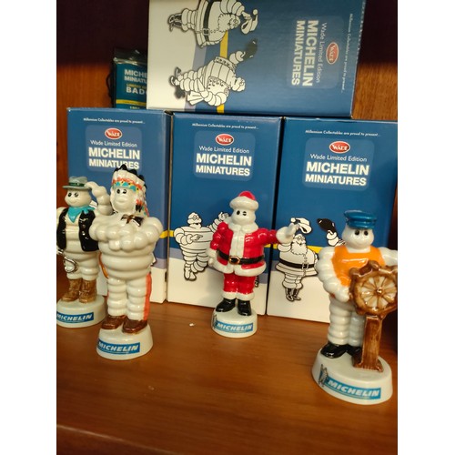 131 - 4 Limited edition Wade Michelin man figures with boxes