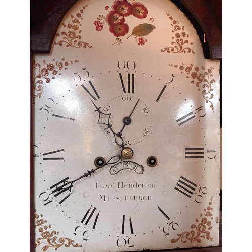 198 - 19th century long cased grandfather clock [Henderson, Mussleburgh]