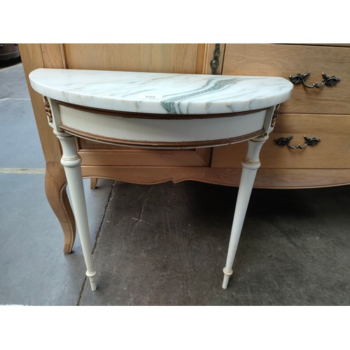 222 - Ornate marble top table