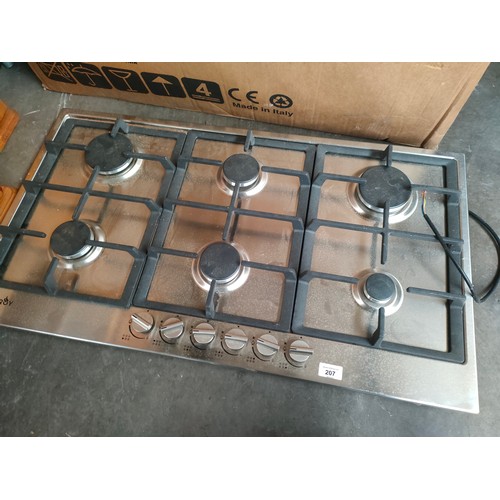 207 - Viceroy gas hob with accessories.