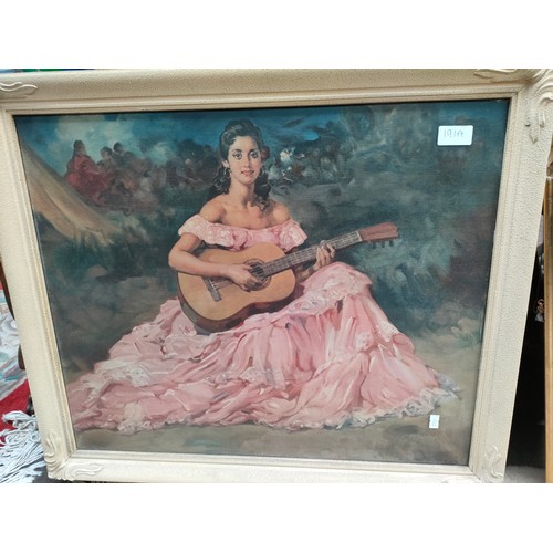 191A - MID CENTURY 'FLAMENCO LADY' FRAMED PRINT