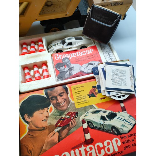 185 - Vintage computacar together with boxed truck model and viewmaster with accessories