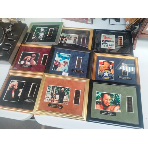 233 - Lot of framed films cell pictures includes the Beatles etc