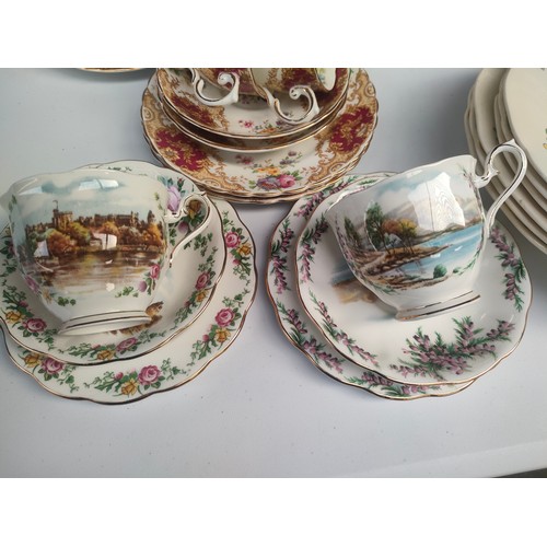 230 - Tuscan Provence tea service together with royal Albert cups and saucers .