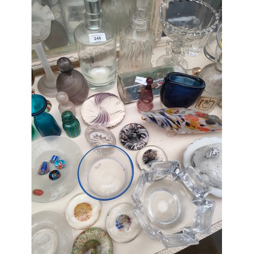 248 - Large selection of art glass / glass wares to include Victorian art glass etc