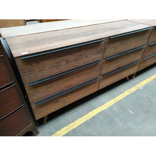 254 - Contemporary Retro style 6 drawer chest.