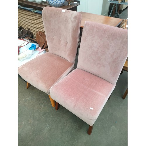 343 - 2 Mid century bedroom chairs .